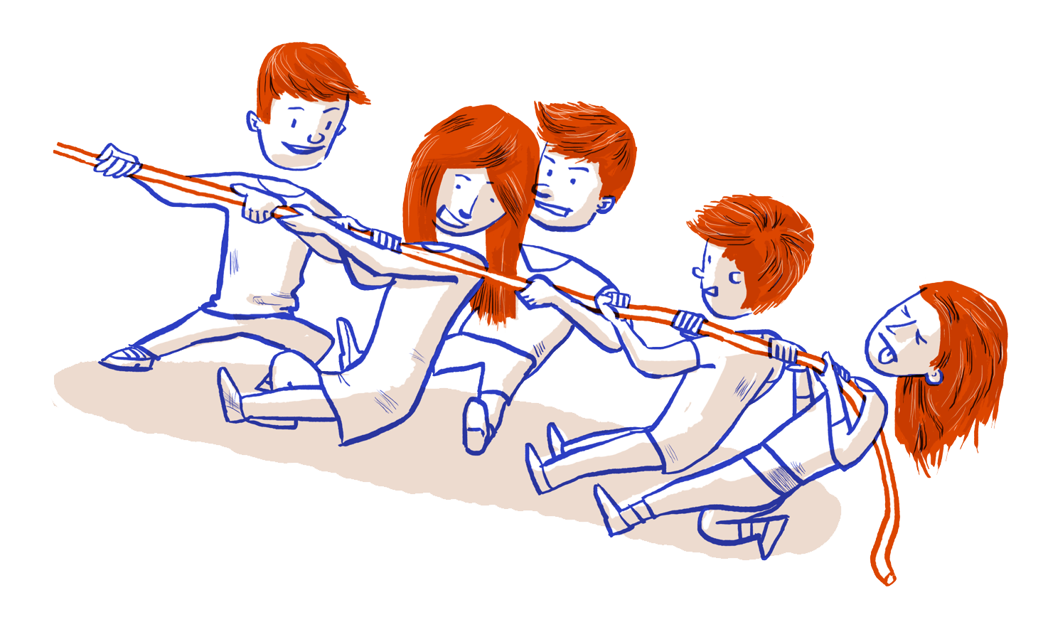 Illustratie van klasgroep