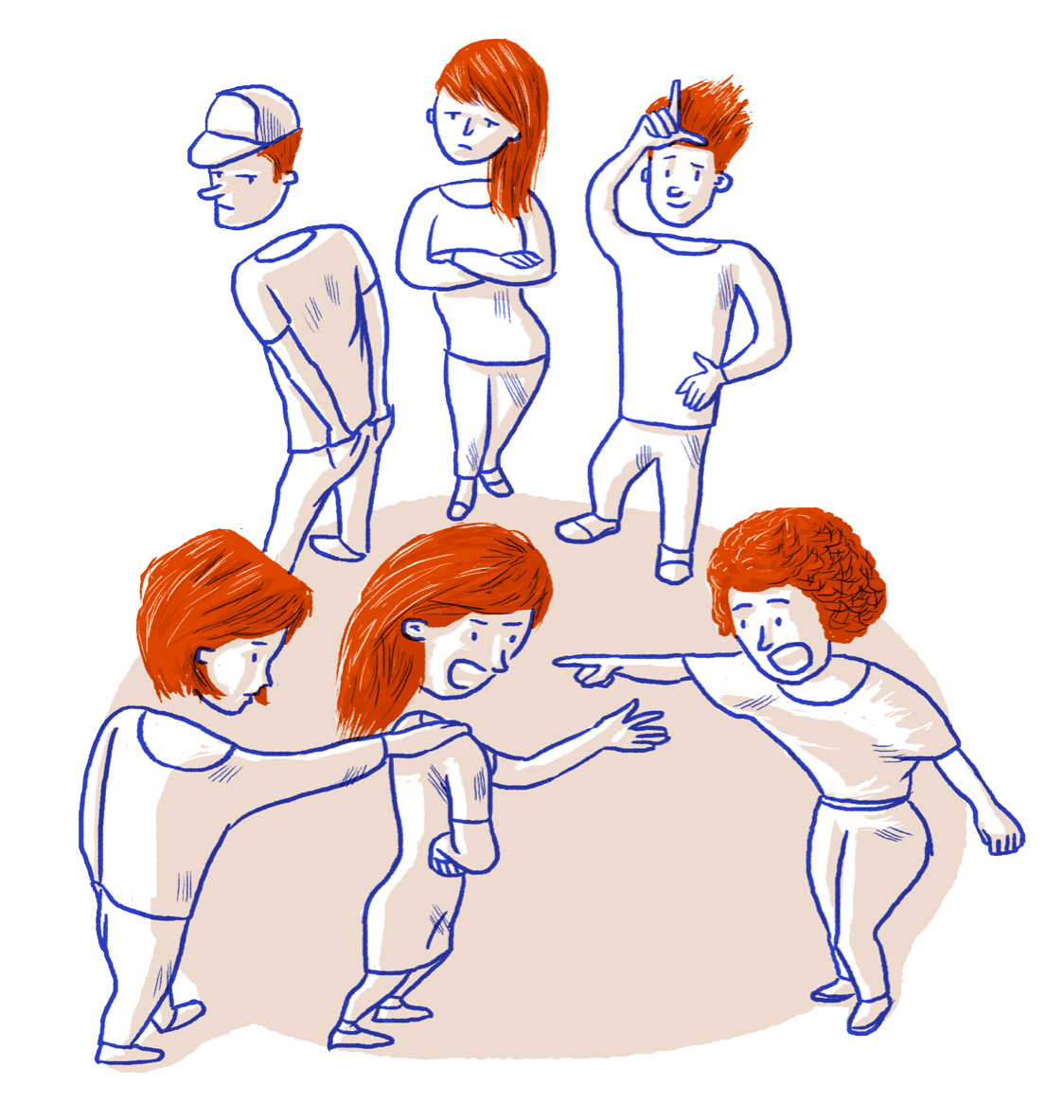 Illustratie van klasgroep