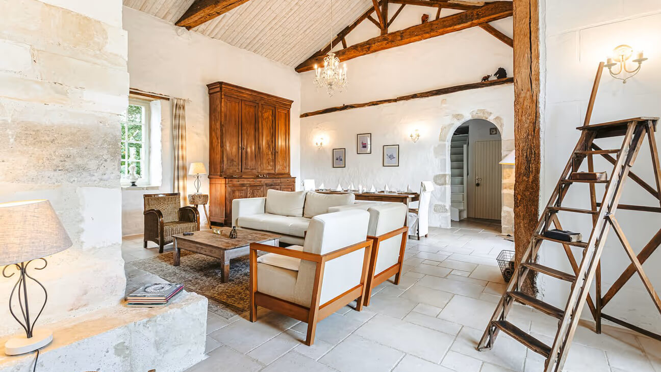 Salon van Vakantiewoning Logis La Tour