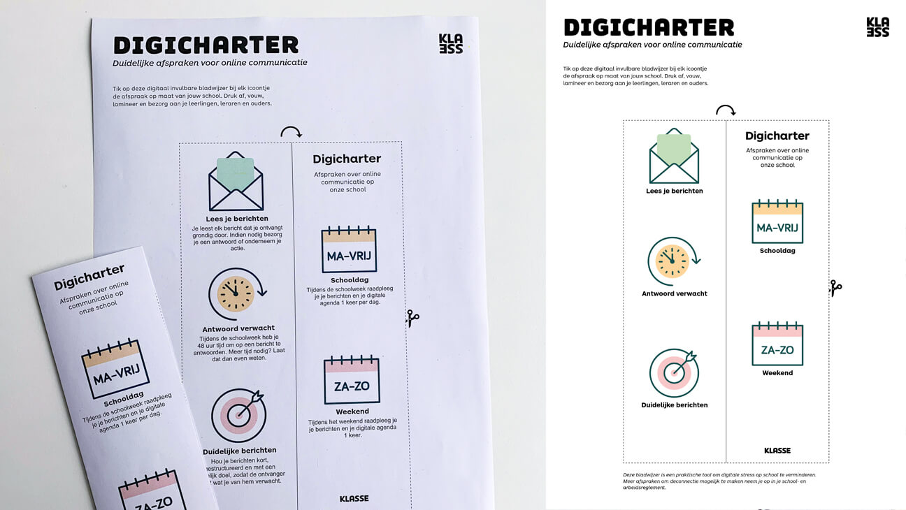 Klik en print bladwijzer met 'Digicharter'