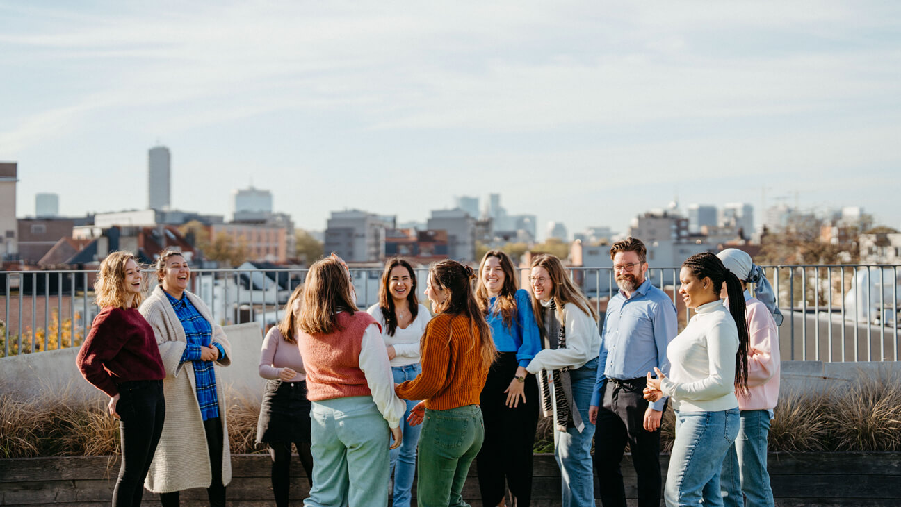 Het jong team van Vrije Basisschool Heilige Familie in Schaarbeek