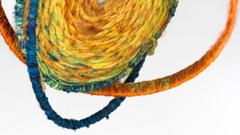 Tapta, Untitled (mobile), 1973, wool, cotton, sisal, camel hair, horsehair, ø 62 cm (Private Collection)