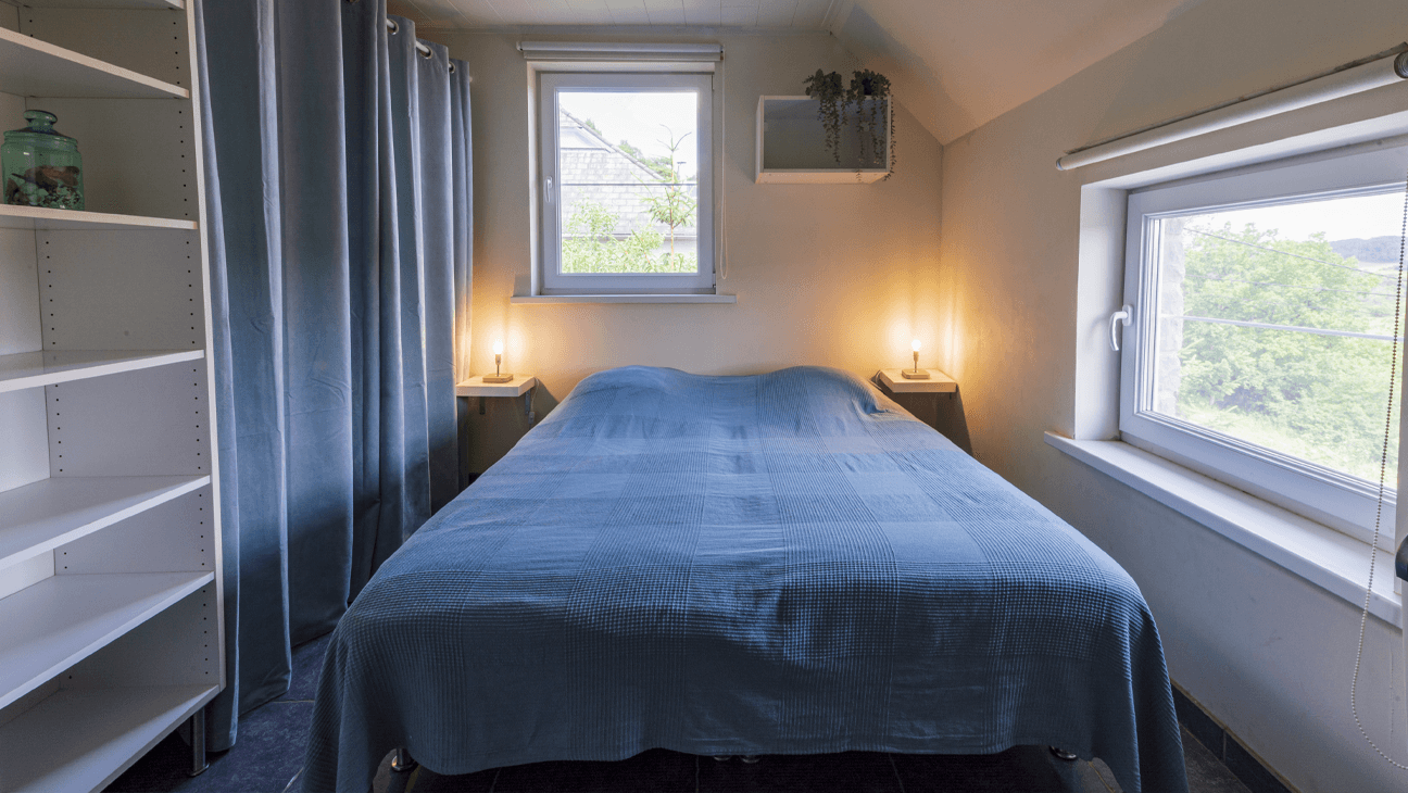 Slaapkamer in de vakantiewoning Gîte Dérive