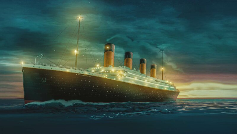 Schilderij van Titanic