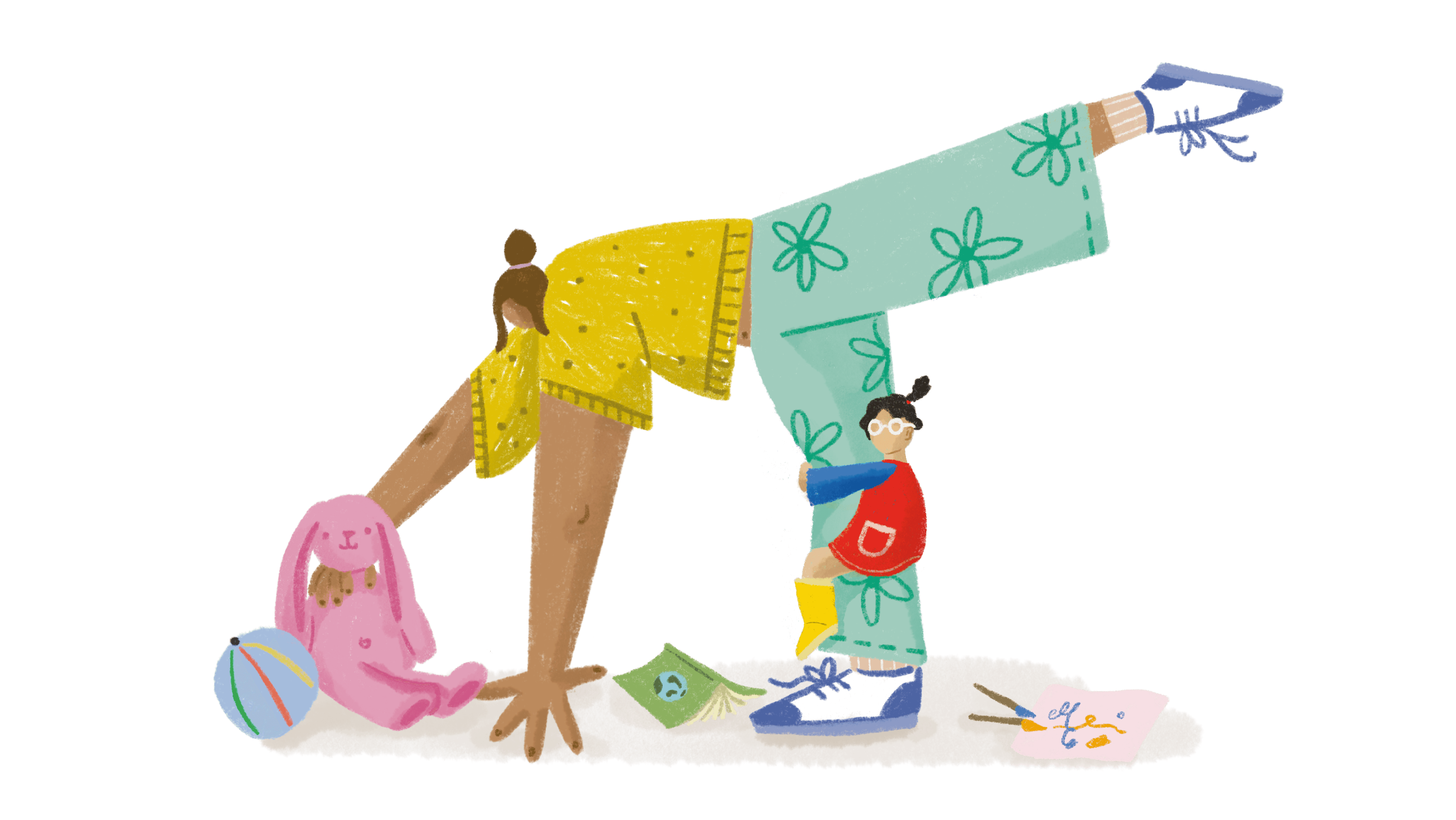 Figuur met één been omhoog - ergonomische tip