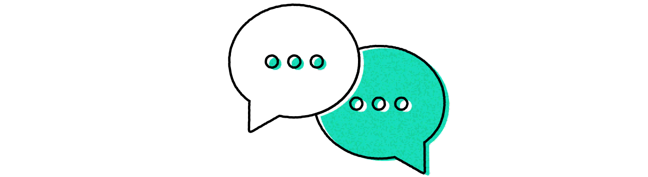 icoontje 2 tekstballonnen