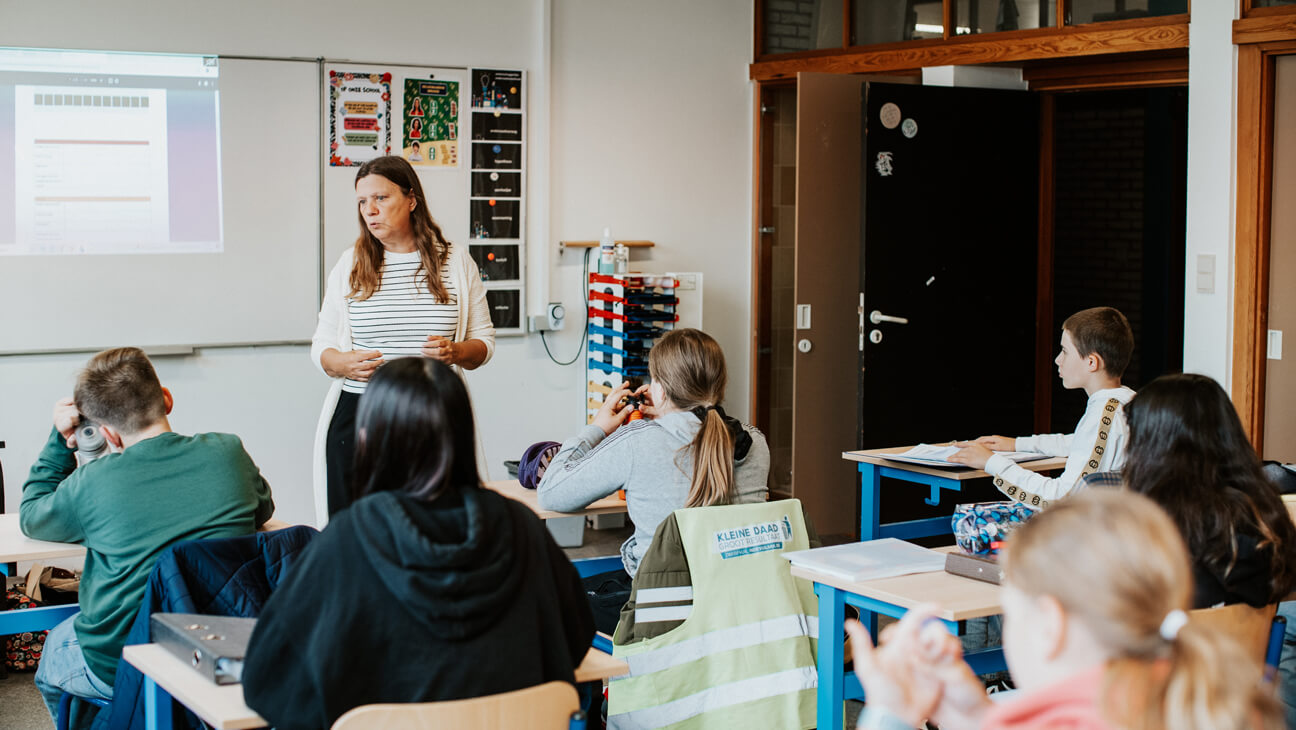 Instructiemoment van leraar PAV Fanny voor de B-stroom