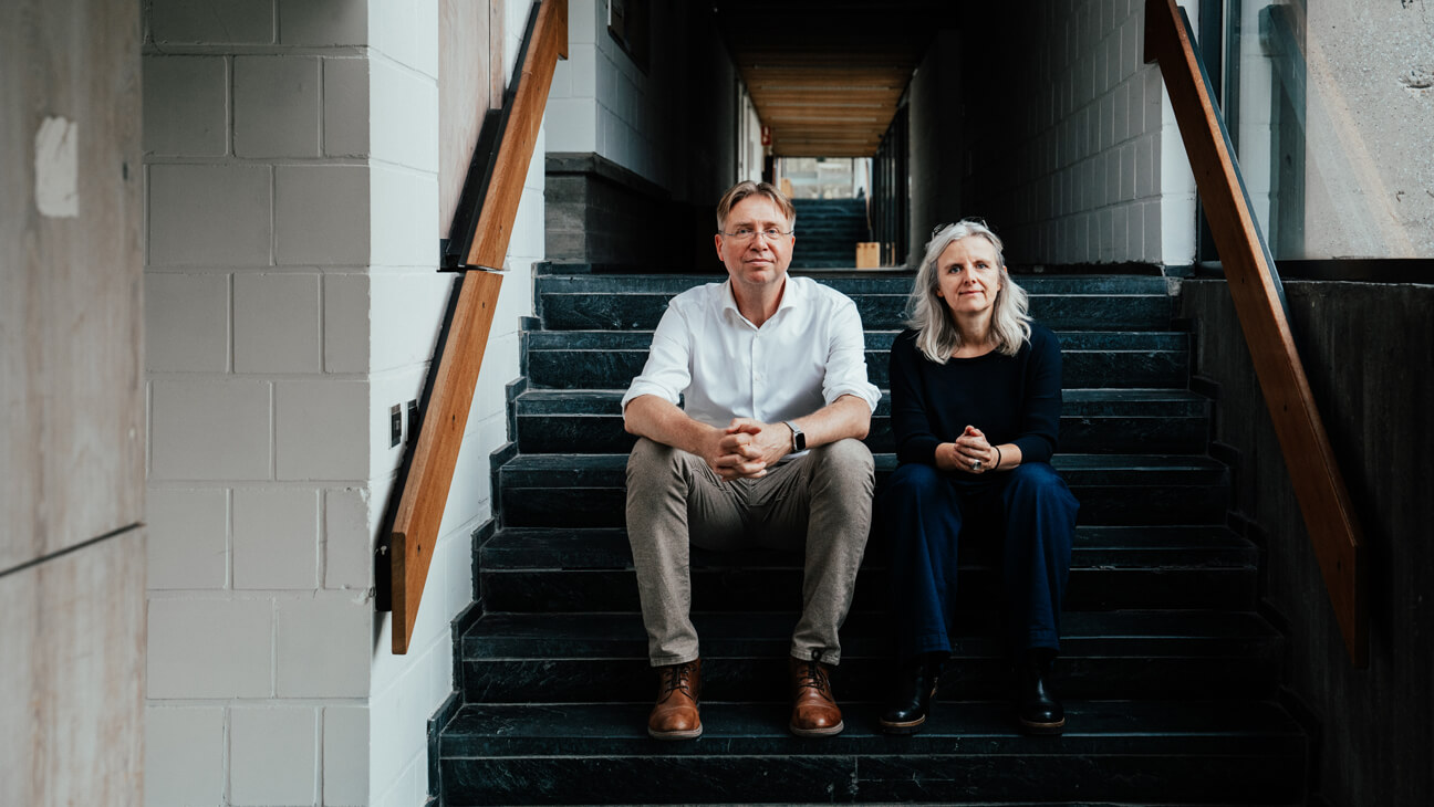 Portret van Pedro Tytgat & Els Vanlommel stelde samen een leerplan wiskunde op.