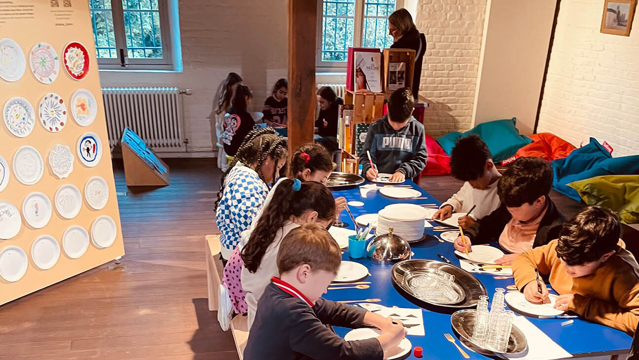 Klas in een lokaal bij de Expo Taste & Tradition. Smakelijke tradities uit het leven gegrepen1