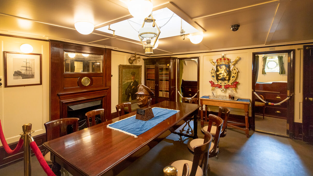 Kajuit van het schip Mercator Oostende