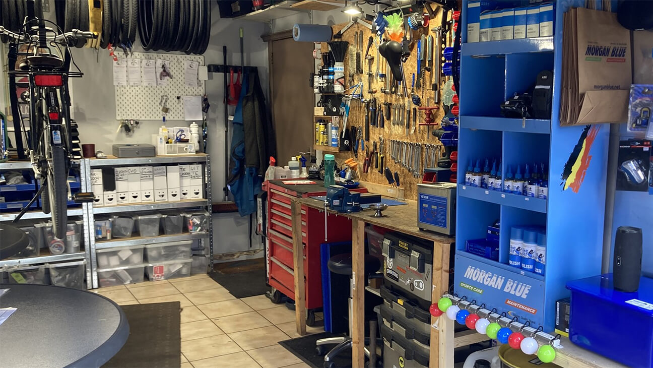 Werkplaats van Bikebear Repair