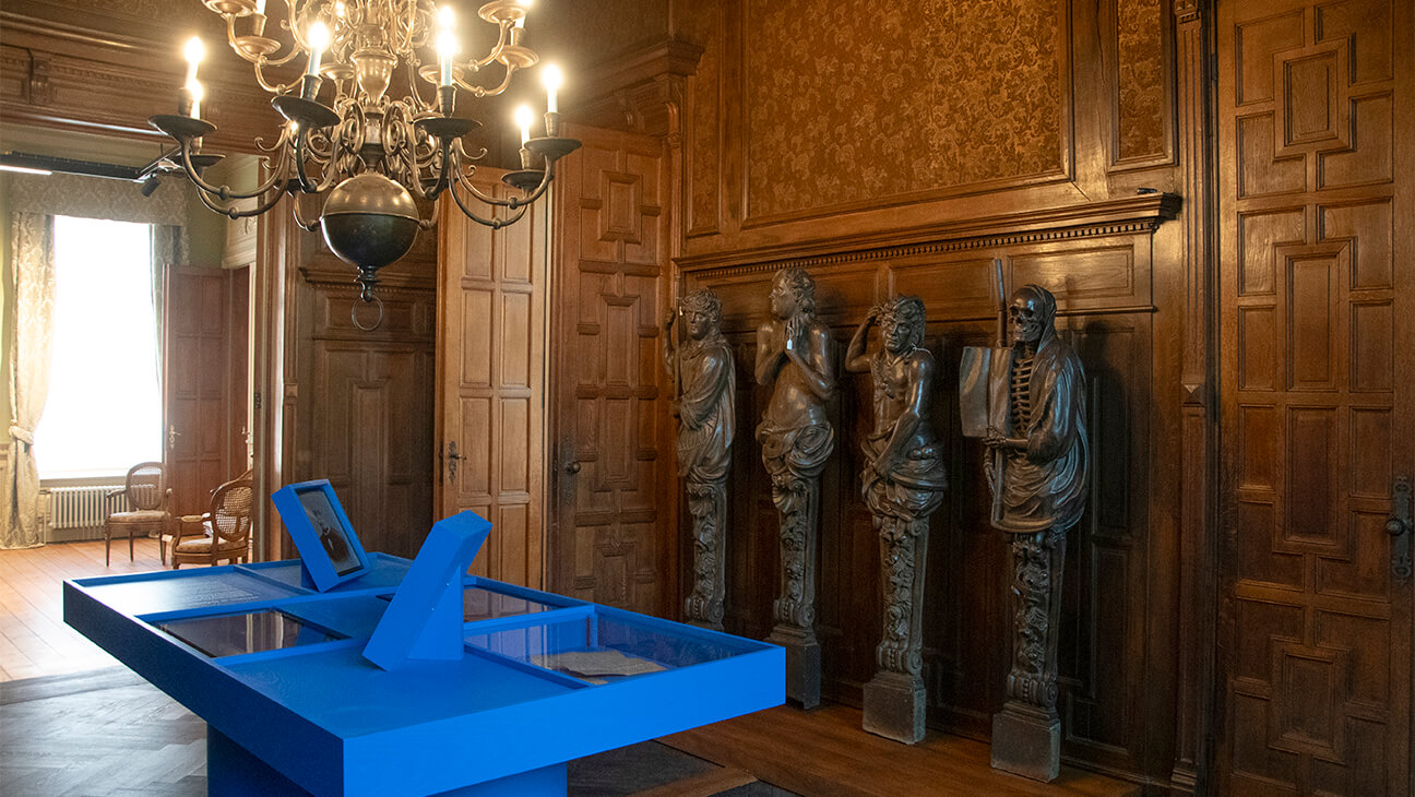 Kamer in het curiositeitenmuseum van de Musea Aan het Park in Sint-Niklaas