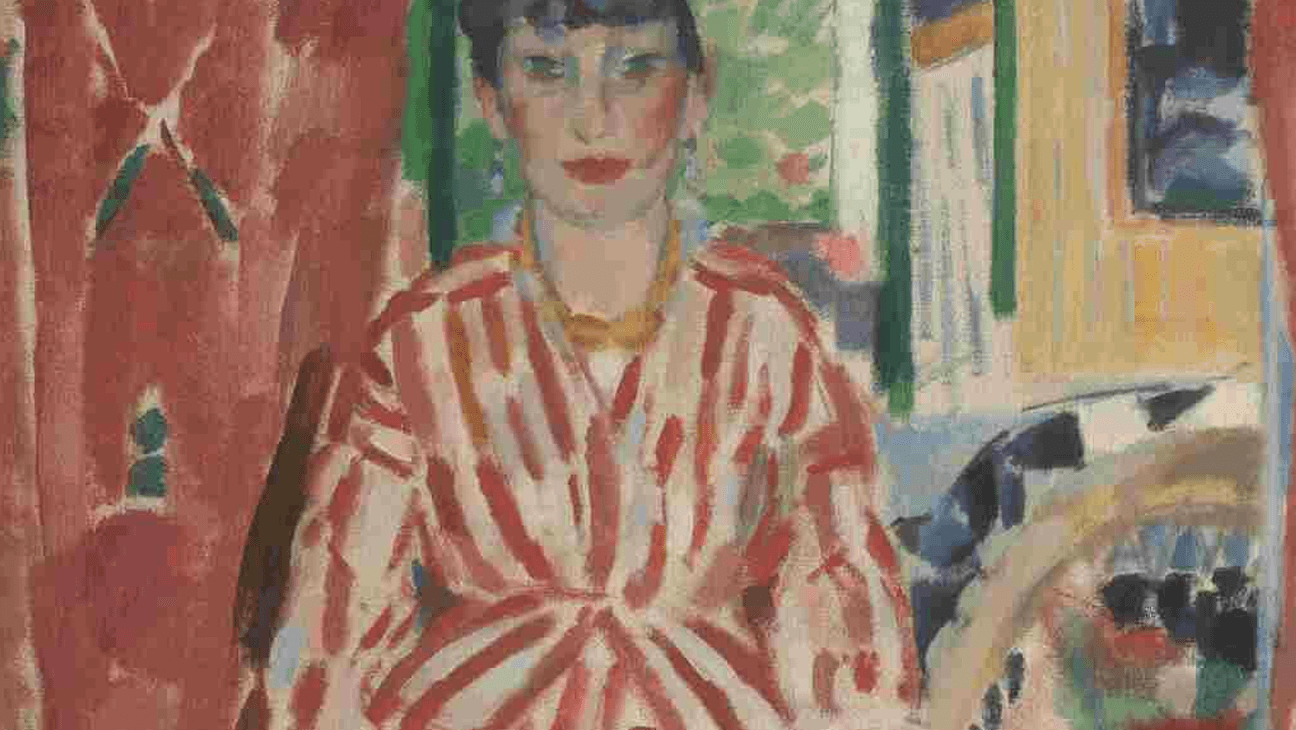 Kunstwerk 'De Rode Gordijnen' van Rik Wouters