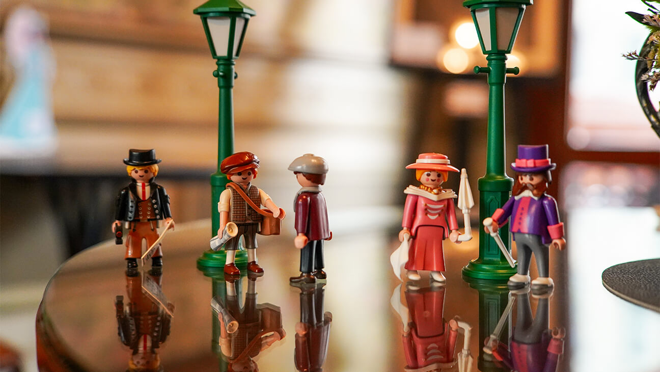 Playmobil tijdens de expo 'Belle époque in Playmobil'