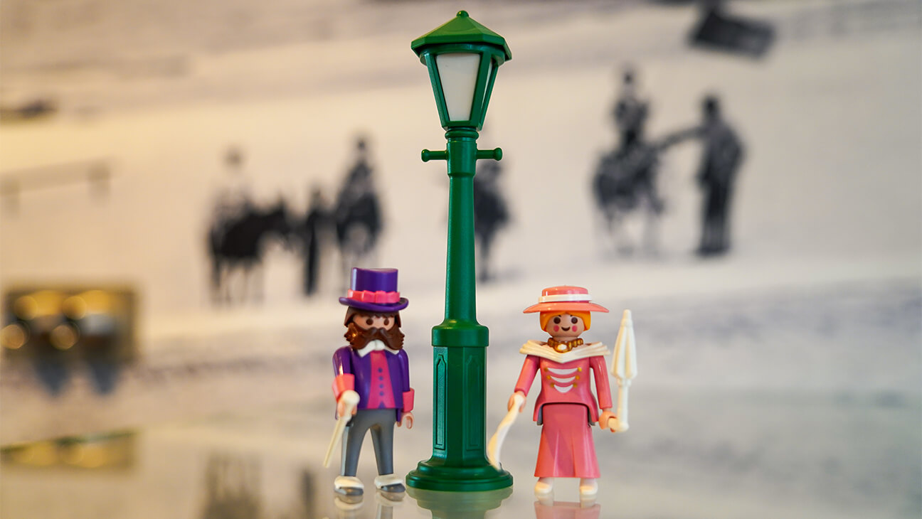 Playmobil tijdens de expo 'Belle époque in Playmobil'