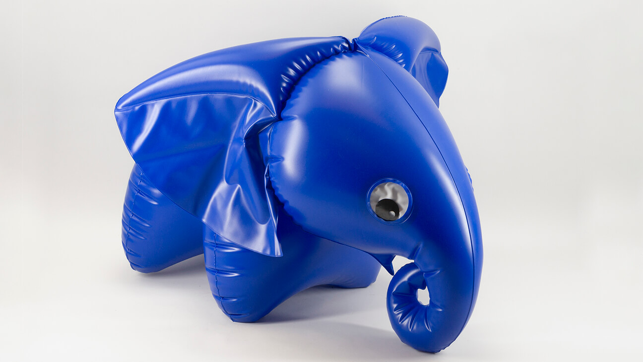 Blauwe olifant