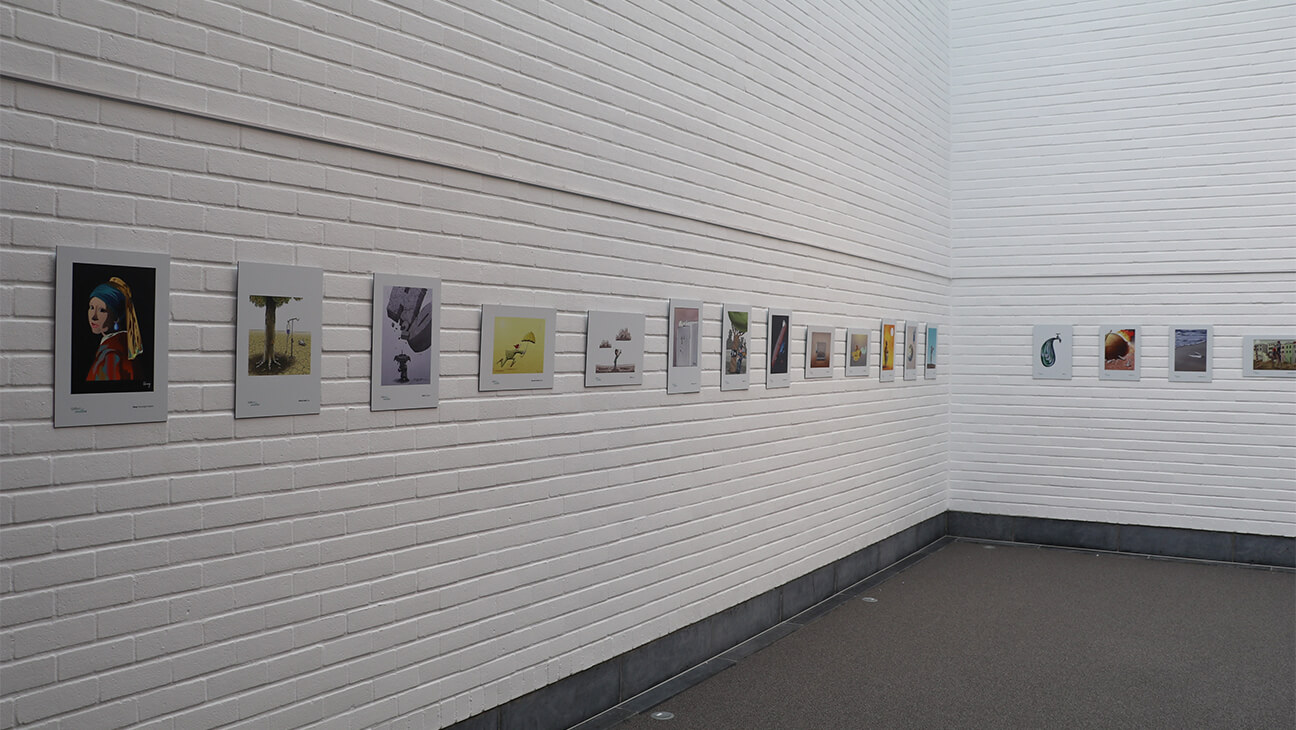 Foto van een zaal tijdens de expo 'Elke waterdruppel telt'