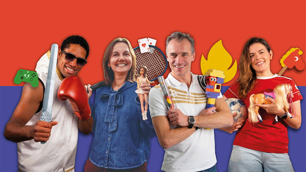 Foto met topsporters