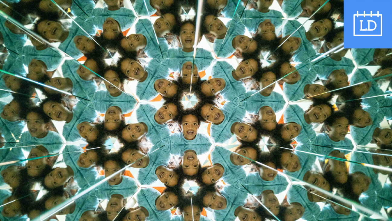 Beeld van een optische illusie bij het Museum of Illusions Brussels