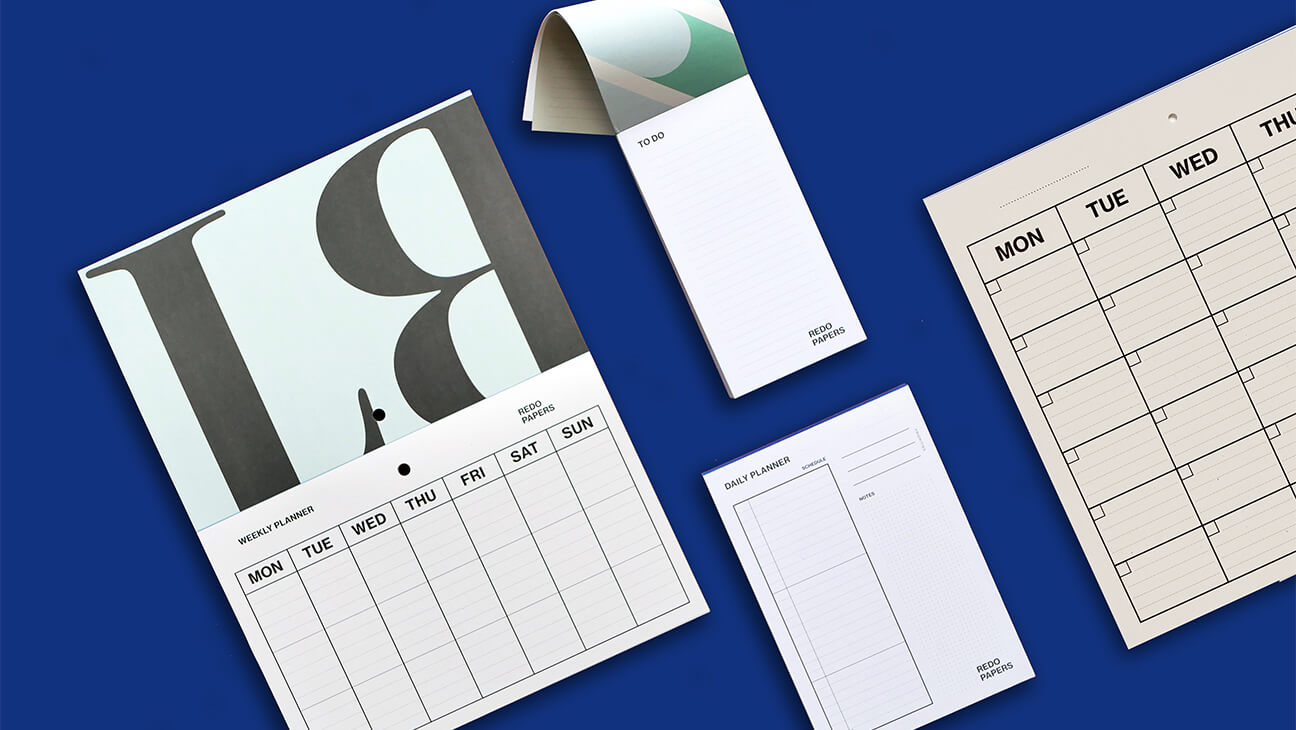 Kalenders, agenda's, planners,... van Redopapers 