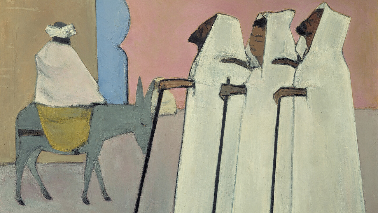 Kunstwerk 'de blinden van Luc Peire