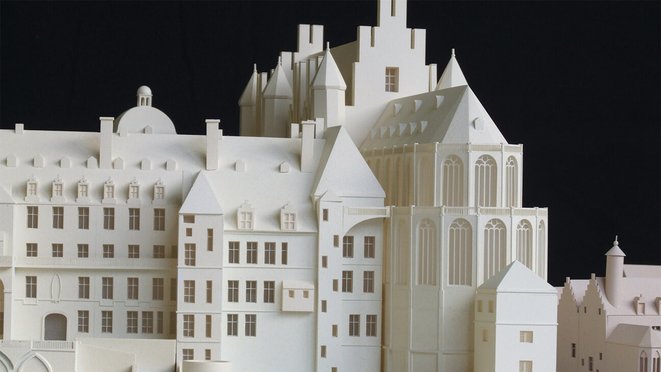 Maquette van een gebouw uit de expo MARY4ALL