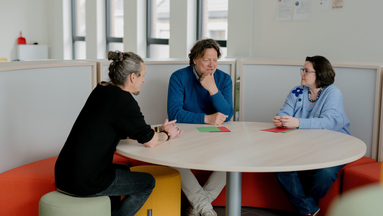 Aanvangsbegeleider Daan en startende leraren Roel en Arlette van Het College Vilvoorde