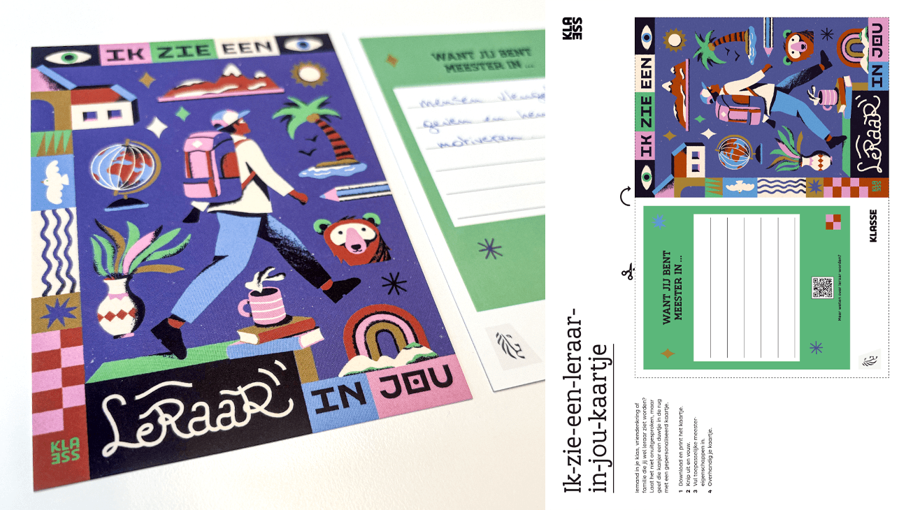 Klik & Print - Ik zie een leraar in jou-kaartje