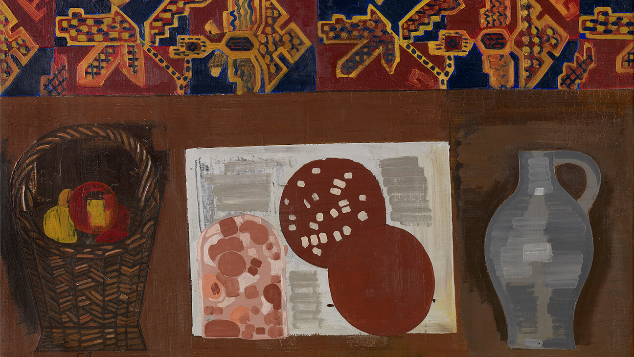 Stilleven met rookworstsneetjes, 1936, olieverf op doek, Collectie KMSKA - Vlaamse Gemeenschap