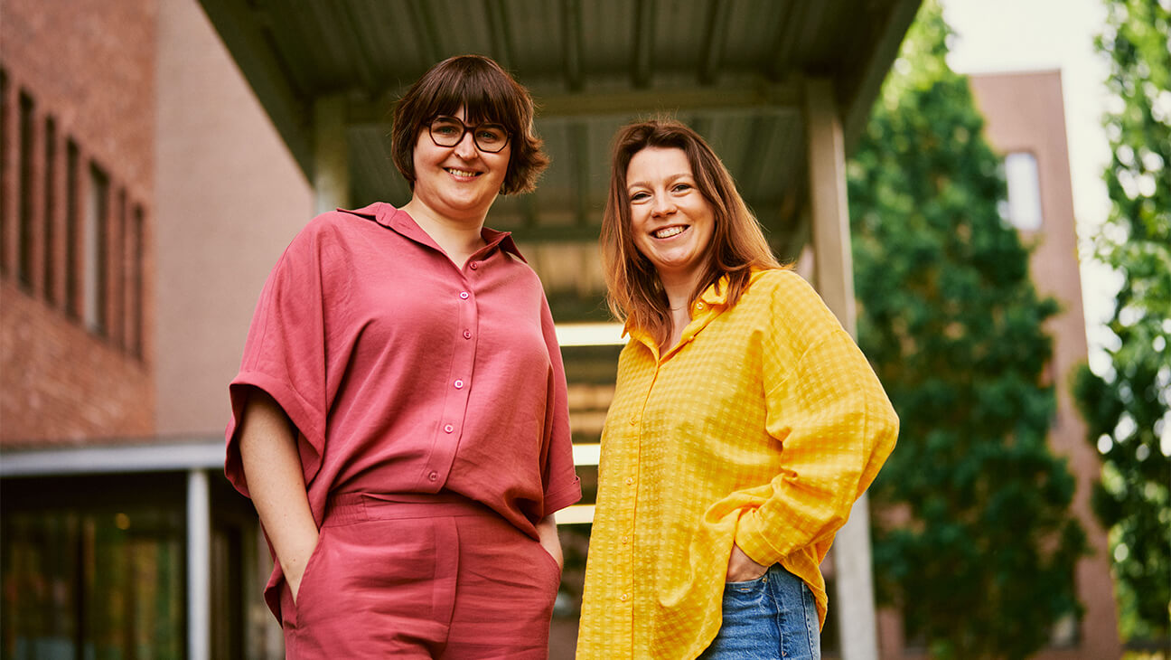 Leraar Kim Vanhee en directeur Vivato Liselotte Van Ooteghem