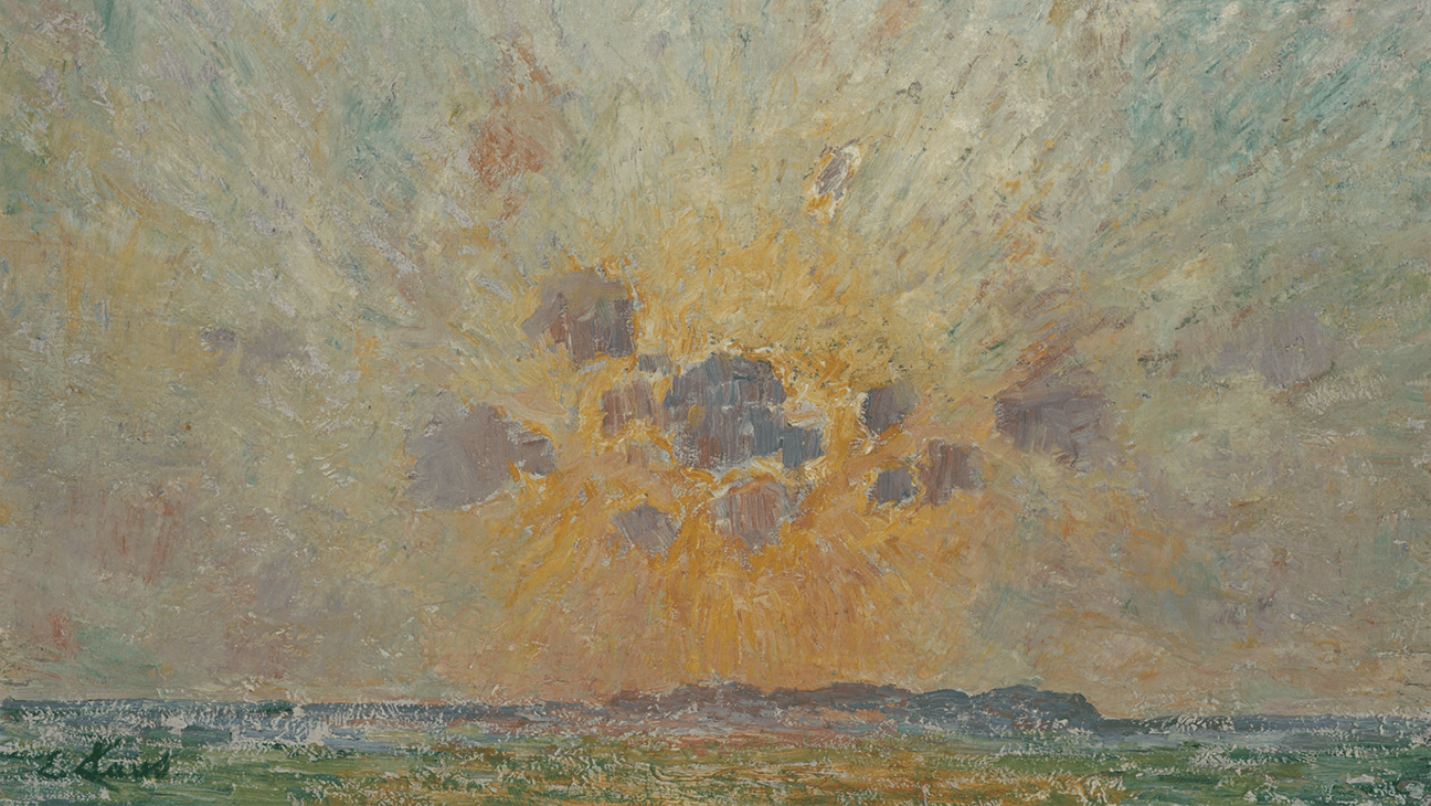 Het kunstwerk 'Zonnegloed' van Emile Claus