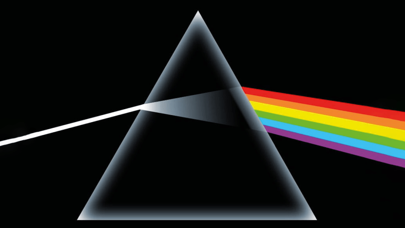 Cover van de iconische plaat van Pink Floyd, 'The Dark Side of the Moon'