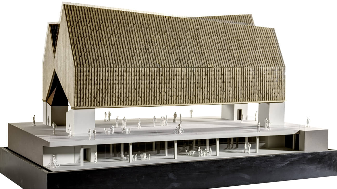 Maquette van de Stadshal in Gent